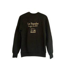 Pull noir, Le Sapalet, unisexe