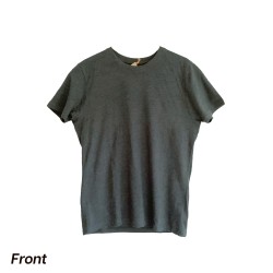 T-Shirt, gris chiné avec sérigraphie noir. 100% coton biologique