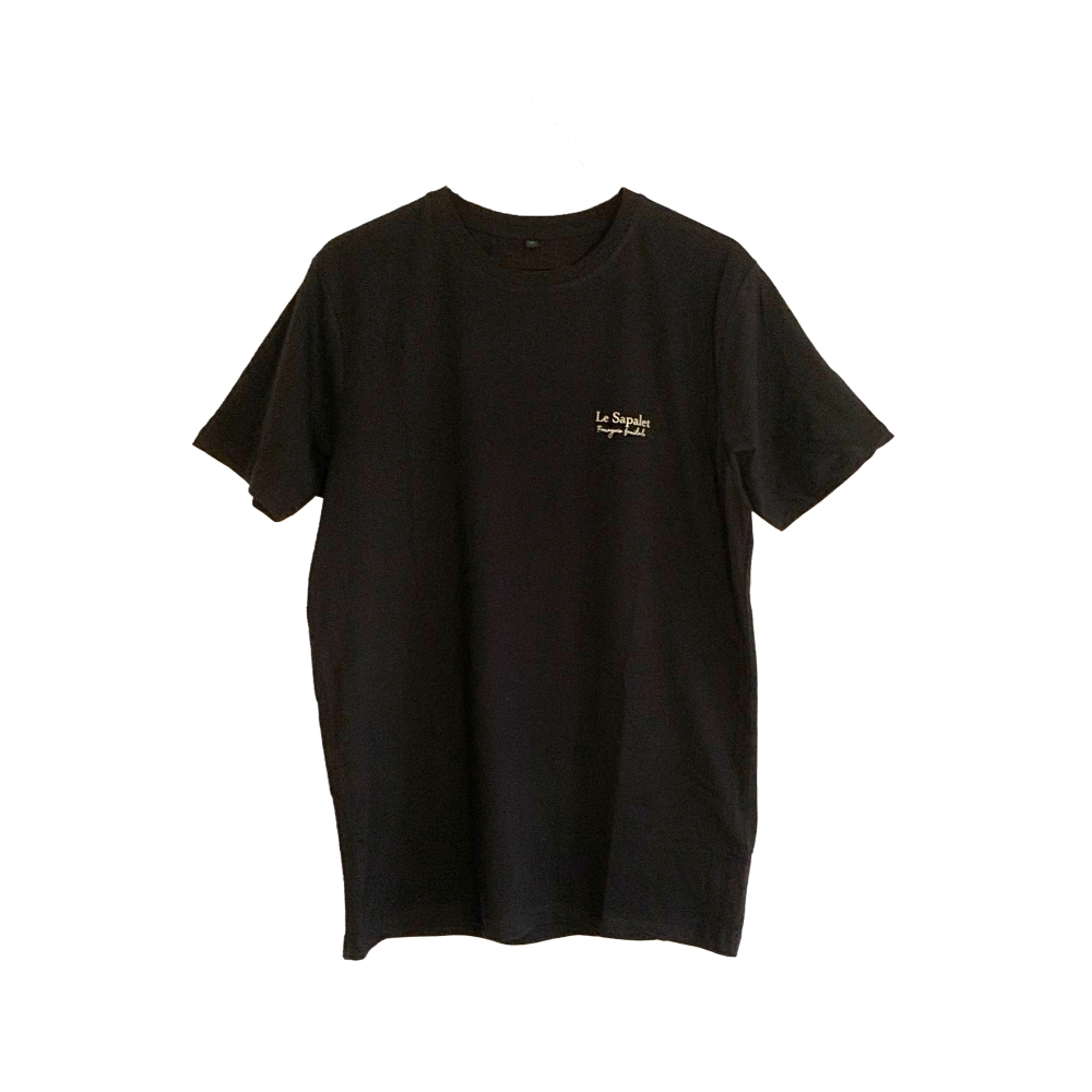 Black T-Shirt, Le Sapalet, unisex