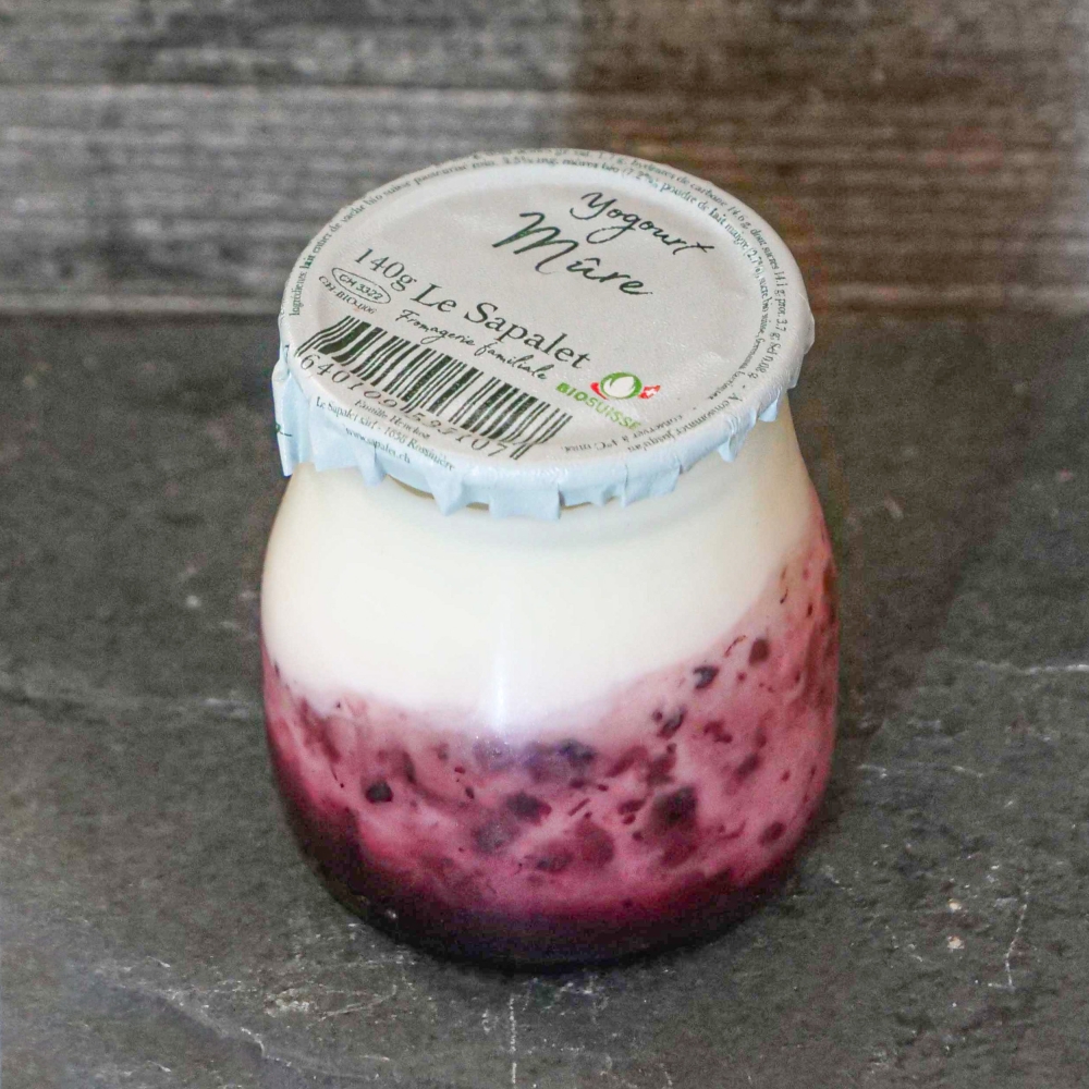 Blackberry cow yogurt bio
