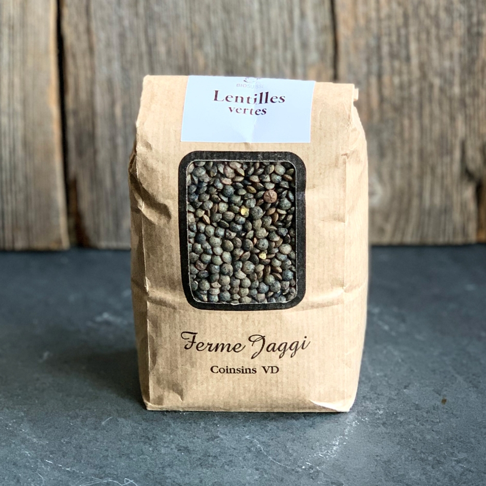 Organic green lentils