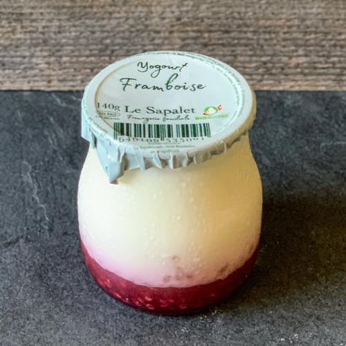 Raspberry cow yogurt bio