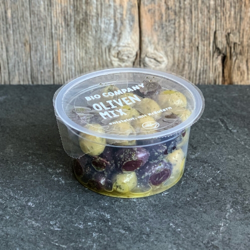 Organic olives with herbs