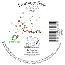 Fromage frais de brebis poivre bio (CH)