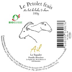 Le Petolet frais bio ail (CH)