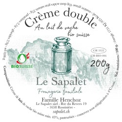 Crème double bio
