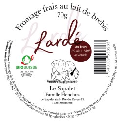 Fromage frais lardé bio